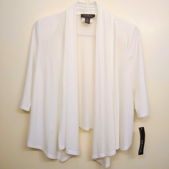 R&M Richards, Lightweight Shrug, ivory sz M NWT - Picture 2 of 4